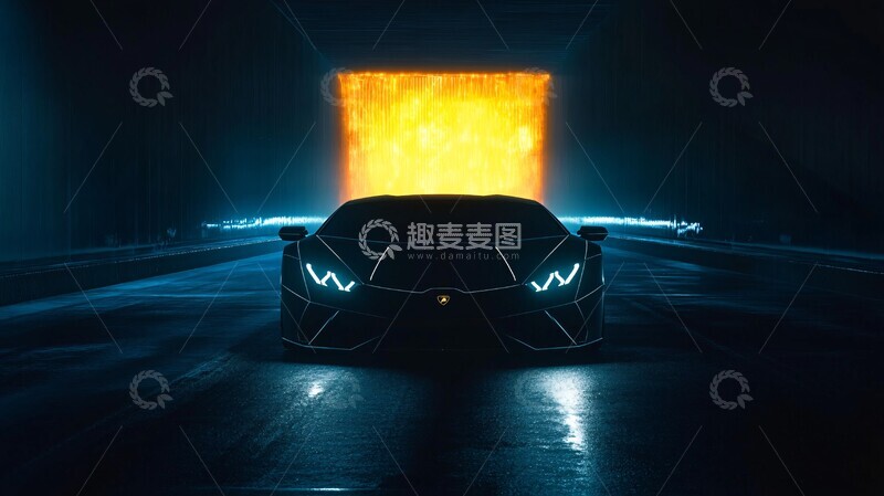 高清大图下载【趣麦麦图】-黑色兰博穿越光门3