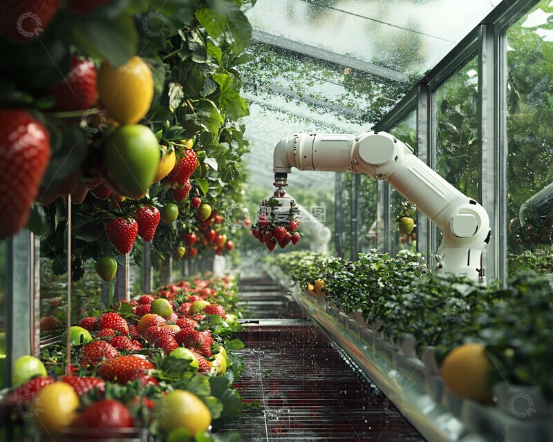 高清大图下载【趣麦麦图】机器人采摘水果3