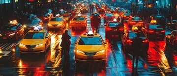 自动驾驶车流路边人3