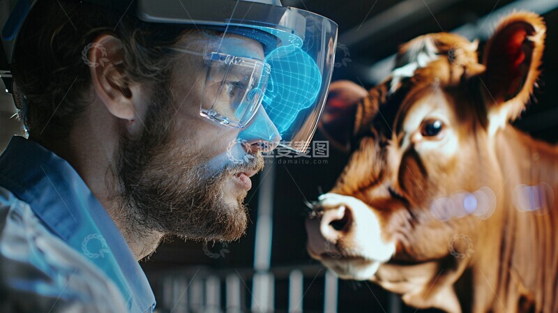 高清大图下载【趣麦麦图】兽医用诊断牛健康2