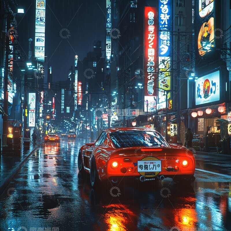 高清大图下载【趣麦麦图】赛车准备夜跑3