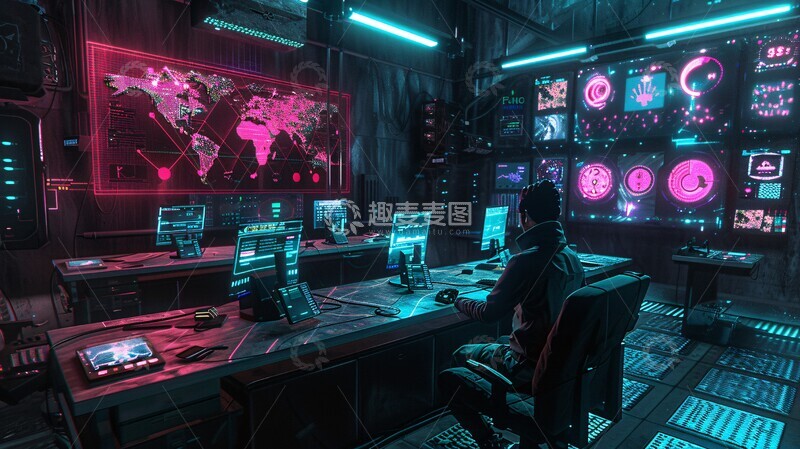 高清大图下载【趣麦麦图】网络安全总部3