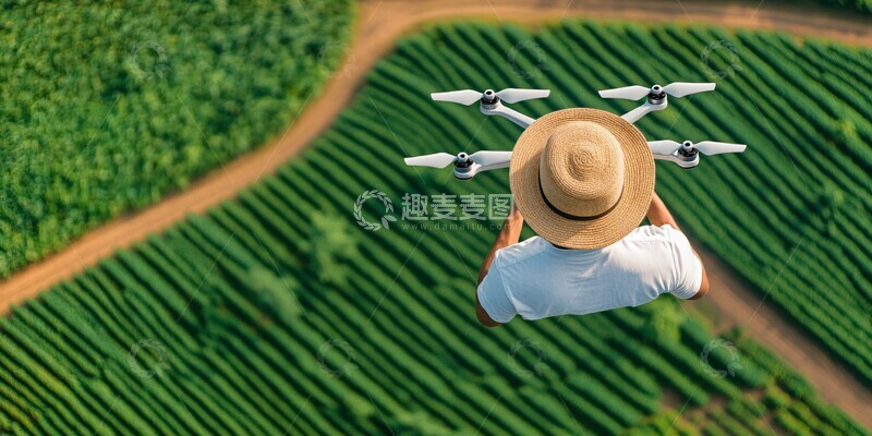 高清大图下载【趣麦麦图】无人机农田监测2