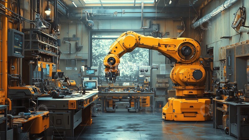 高清大图下载【趣麦麦图】工业车间内部场景5