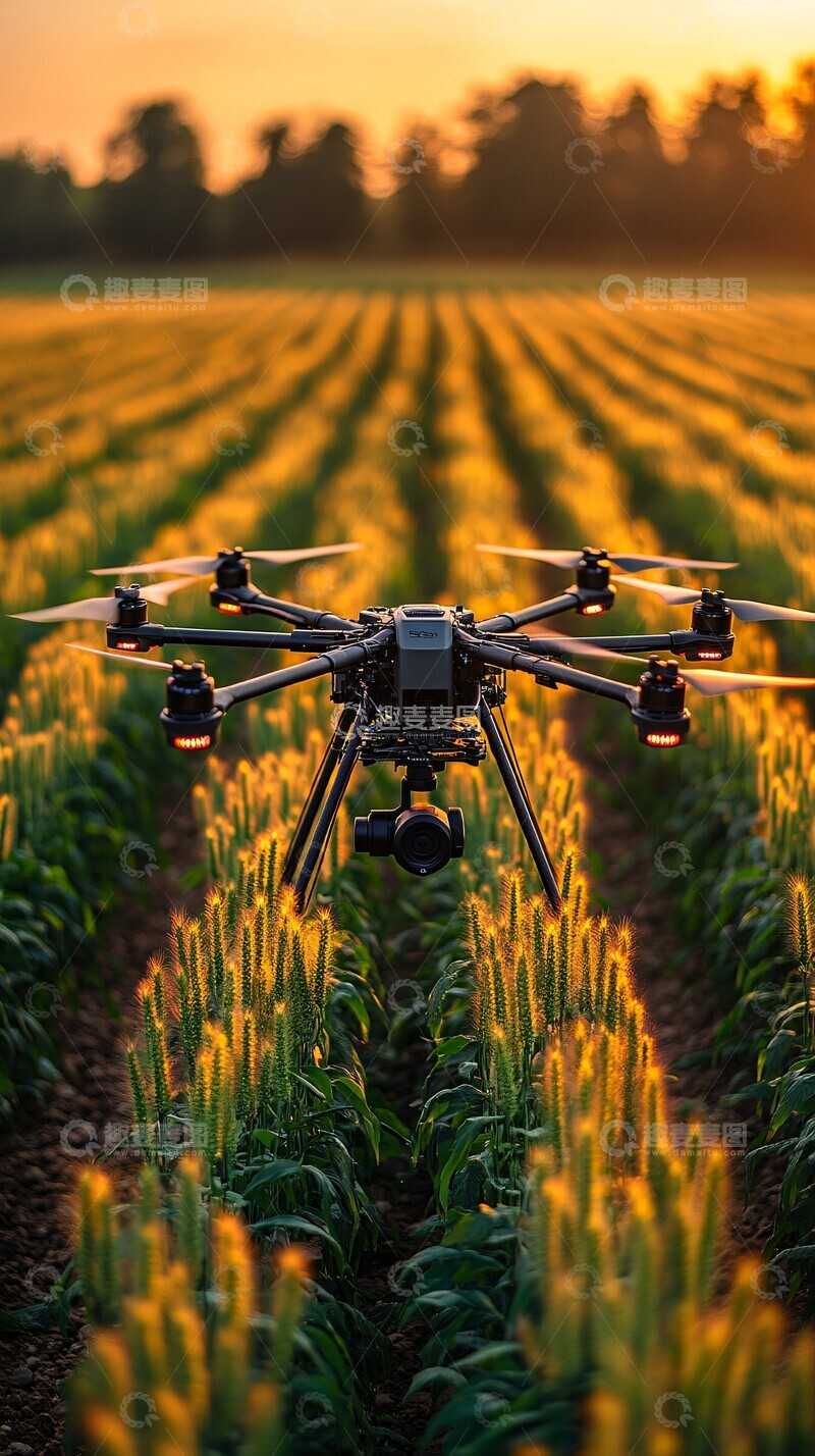 高清大图下载【趣麦麦图】无人机施肥场景3