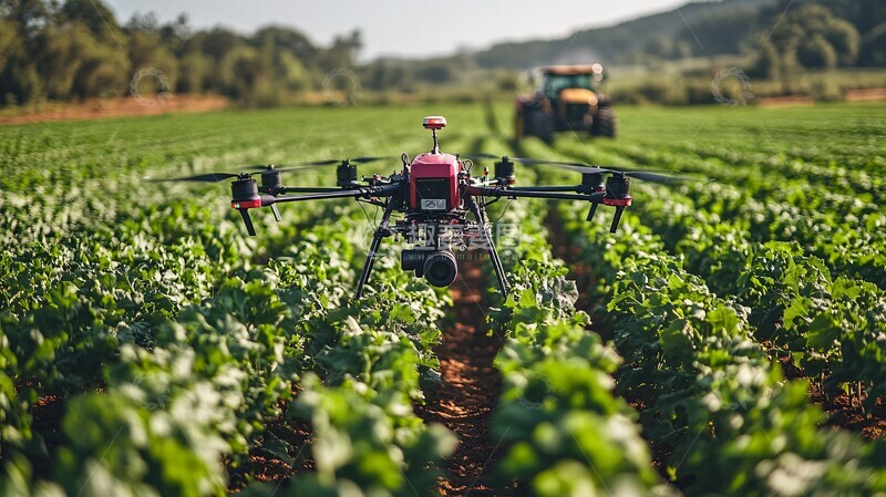 高清大图下载【趣麦麦图】无人机喷洒与收割3