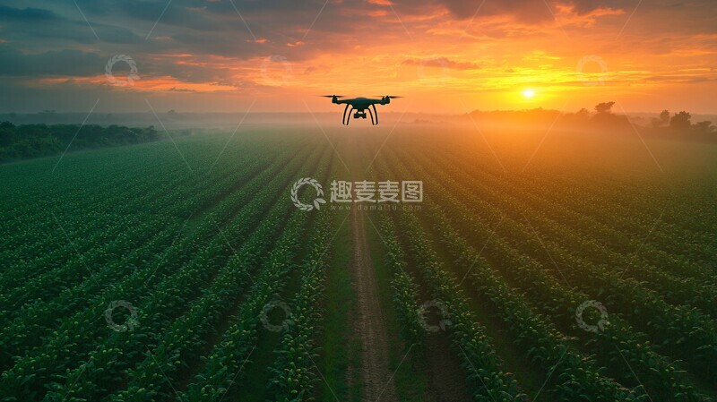 高清大图下载【趣麦麦图】无人机俯瞰大豆田2