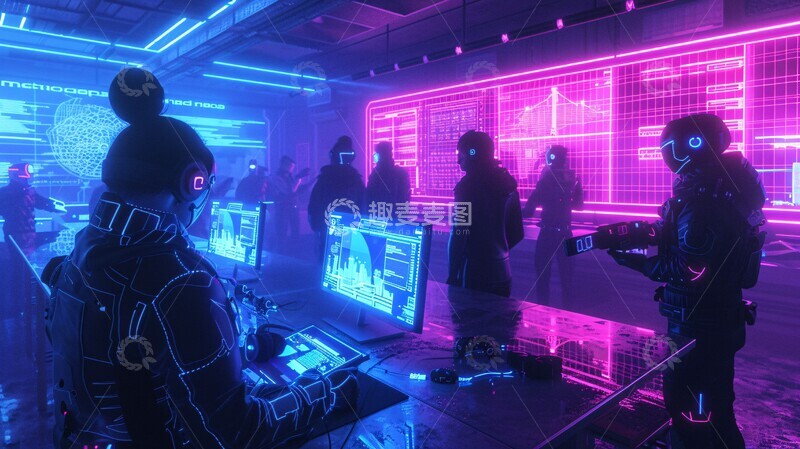 高清大图下载【趣麦麦图】网络安全总部1