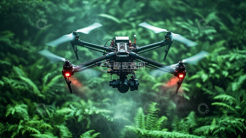 高清大图下载【趣麦麦图】无人机喷洒农药3