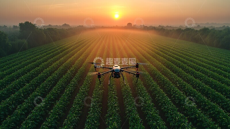 高清大图下载【趣麦麦图】农田无人机自动灌溉3
