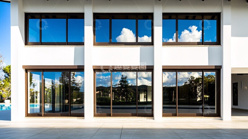 高清大图下载【趣麦麦图】白色墙体与玻璃窗3