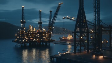 工业油井港口晚景3