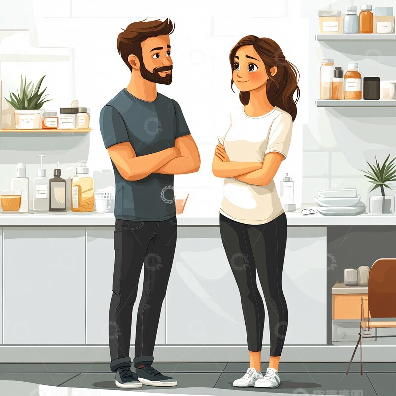 高清大图下载【趣麦麦图】丈夫照顾经期妻子2