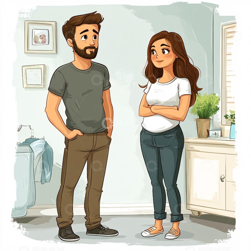 高清大图下载【趣麦麦图】丈夫照顾经期妻子3