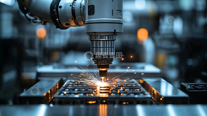 高清大图下载【趣麦麦图】金属工厂机器人焊接3