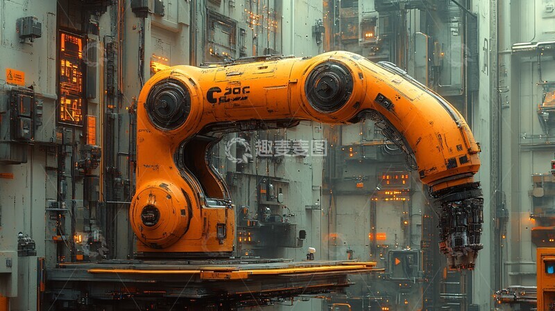 高清大图下载【趣麦麦图】智能工厂自动机器人2