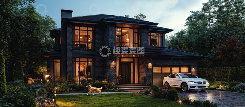 高清大图下载【趣麦麦图】清晨别墅生活3