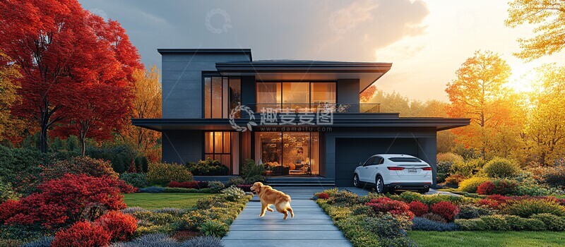 高清大图下载【趣麦麦图】清晨别墅生活2