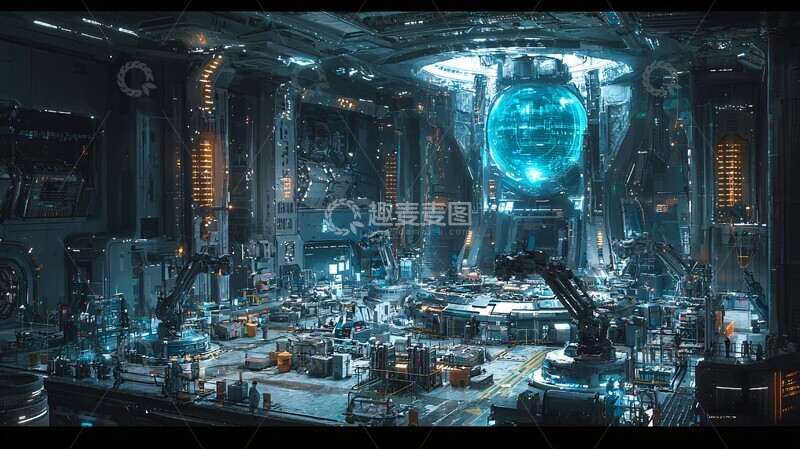 高清大图下载【趣麦麦图】工厂机械装配1