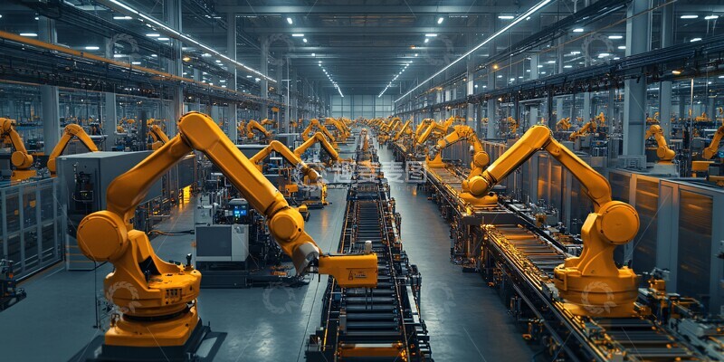 高清大图下载【趣麦麦图】生产线协作生产线协作工厂2