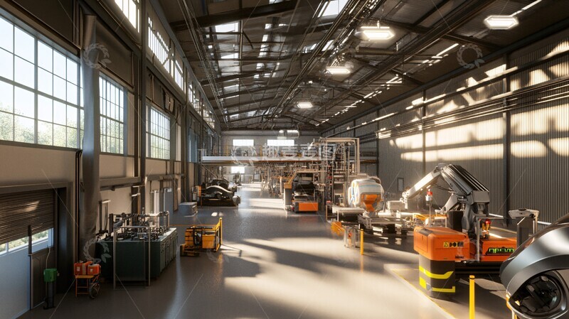高清大图下载【趣麦麦图】机械工厂生产场景3