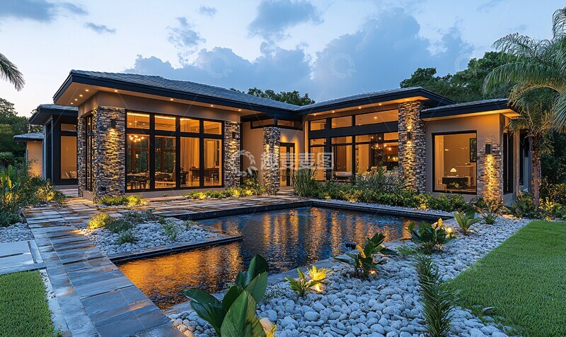 高清大图下载【趣麦麦图】庭院灯光布局3