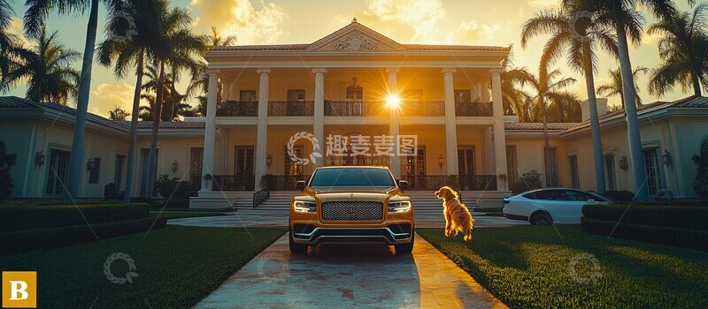 高清大图下载【趣麦麦图】清晨别墅生活1