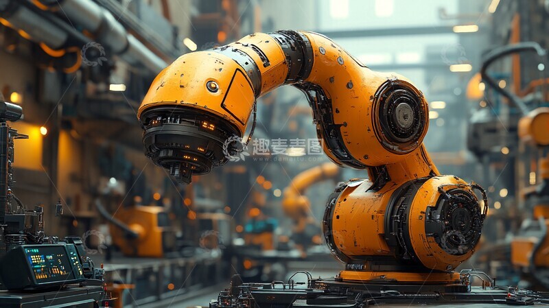 高清大图下载【趣麦麦图】智能工厂自动机器人3