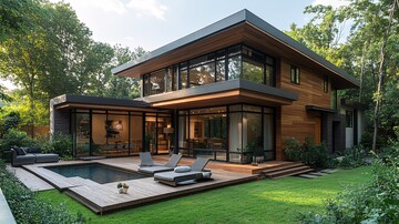 现代住宅外置热泵3