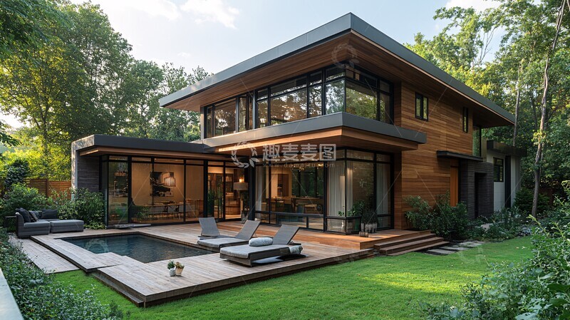 高清大图下载【趣麦麦图】现代住宅外置热泵3