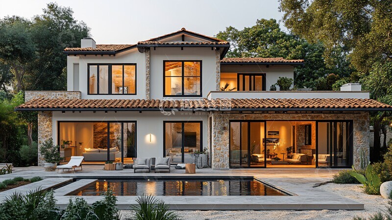 高清大图下载【趣麦麦图】现代海滨农舍外观3