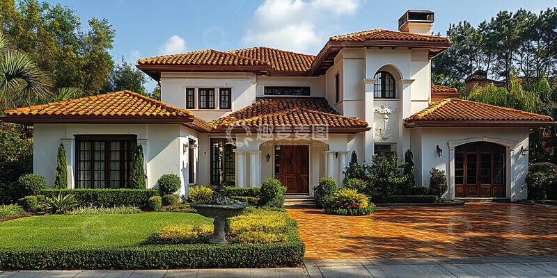 高清大图下载【趣麦麦图】白色两层住宅3