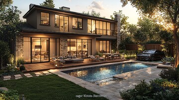 现代美式后院景观3