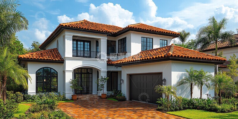 高清大图下载【趣麦麦图】白色两层住宅2