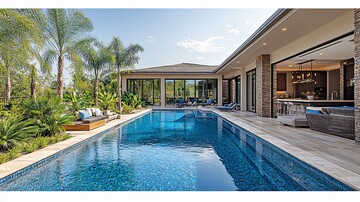 泳池户外厨房设计3