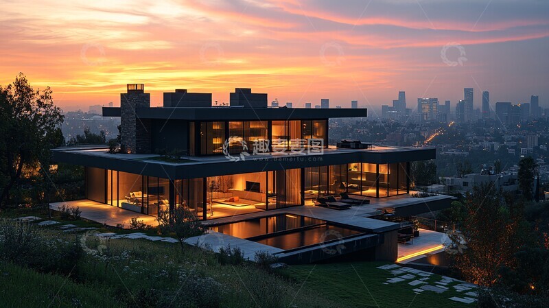 高清大图下载【趣麦麦图】山顶夜景山顶夜景城市3