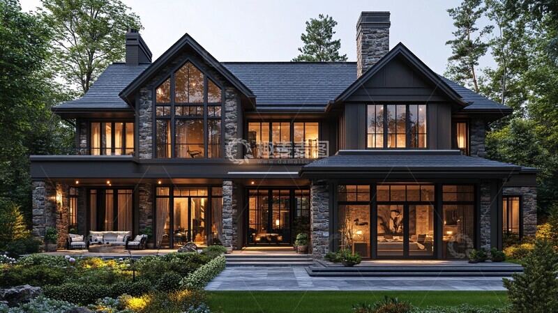 高清大图下载【趣麦麦图】石砌农舍外景3