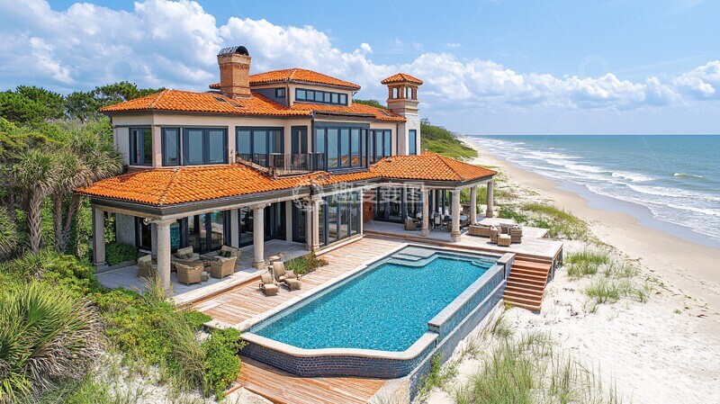 高清大图下载【趣麦麦图】海滩别墅景观3