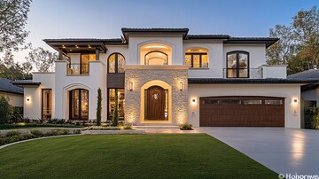 双层豪宅前院夜景3