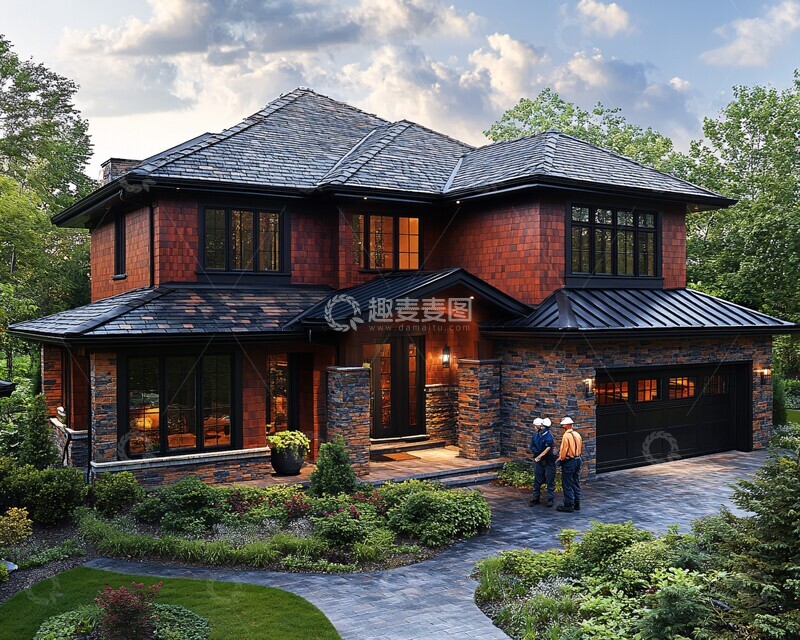 高清大图下载【趣麦麦图】橡树岭屋顶检修景观3