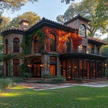 秋色浓郁的庭院2