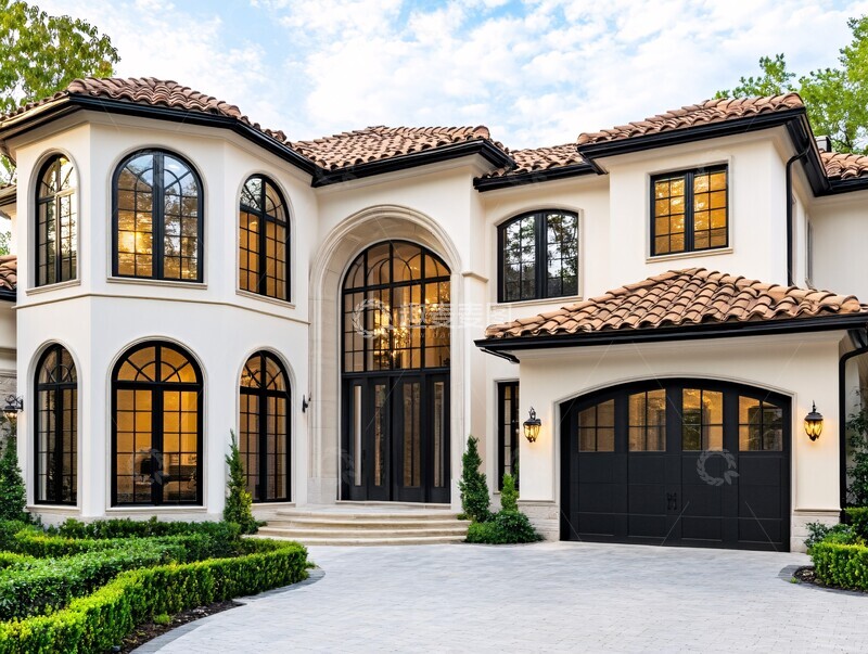 高清大图下载【趣麦麦图】贝壳色豪华住宅外观3