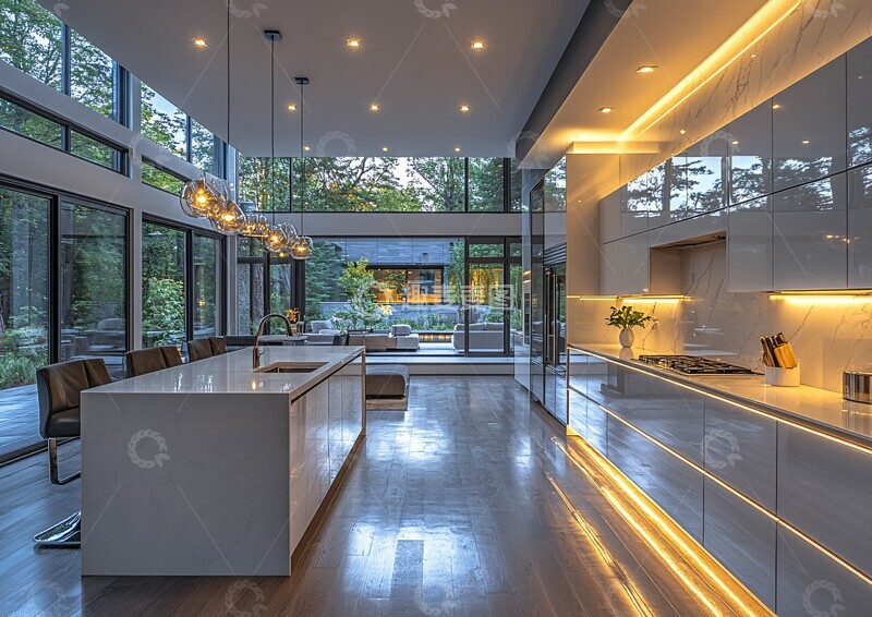 高清大图下载【趣麦麦图】白色厨房设计3