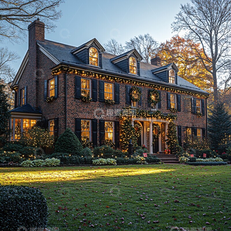 高清大图下载【趣麦麦图】圣诞节装饰房屋3