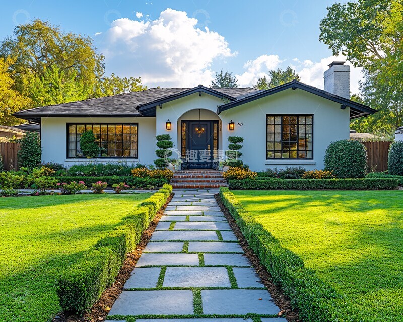 高清大图下载【趣麦麦图】传统房屋与蓝门3
