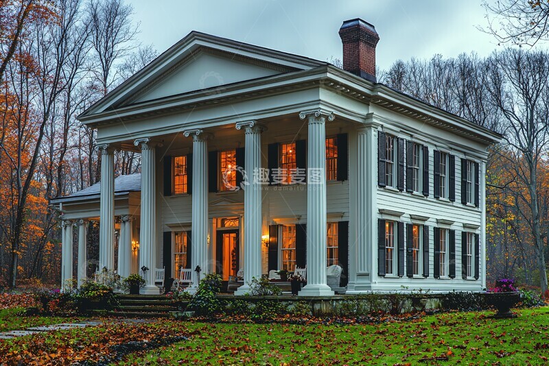 高清大图下载【趣麦麦图】殖民复兴风格住宅2