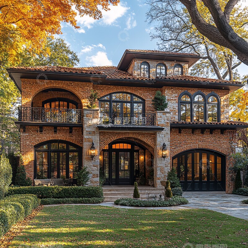 高清大图下载【趣麦麦图】秋色浓郁的庭院3