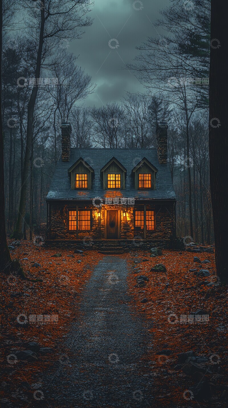 高清大图下载【趣麦麦图】黄昏孤屋黄昏孤屋道路3
