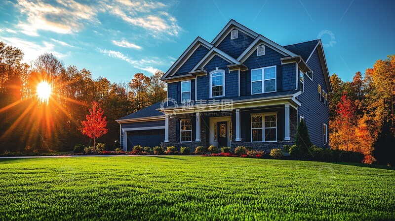 高清大图下载【趣麦麦图】宁静的住宅庭院2