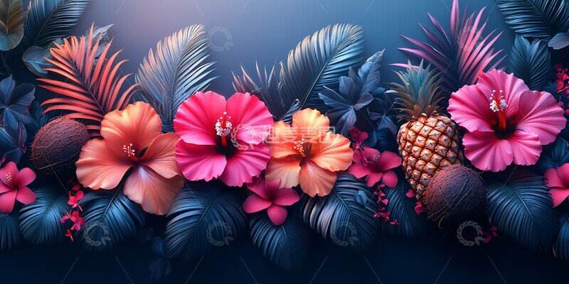 高清大图下载【趣麦麦图】热带元素数字艺术3